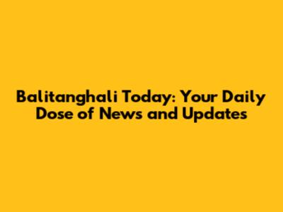 Balitanghali Today: Your Daily Dose of News and Updates