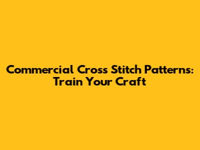 Commercial Cross Stitch Patterns: Train Your Craft