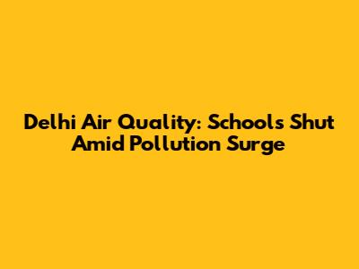Delhi Air Quality: Schools Shut Amid Pollution Surge