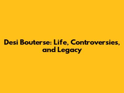 Desi Bouterse: Life, Controversies, and Legacy