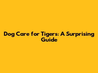Dog Care for Tigers: A Surprising Guide