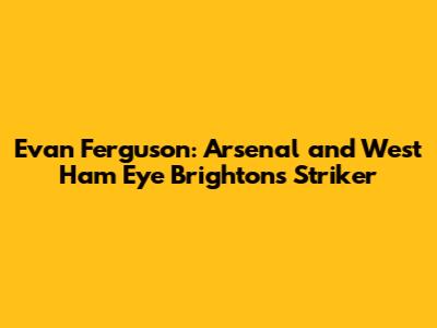 Evan Ferguson: Arsenal and West Ham Eye Brighton's Striker