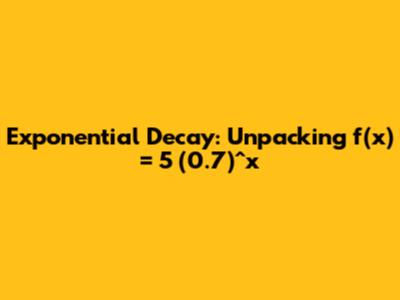 Exponential Decay: Unpacking f(x) = 5 * (0.7)^x