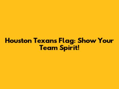 Houston Texans Flag: Show Your Team Spirit!