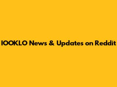 IOOKLO News & Updates on Reddit
