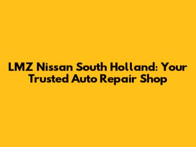 LMZ Nissan South Holland: Your Trusted Auto Repair Shop