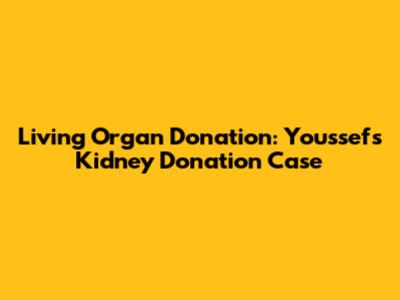 Living Organ Donation: Youssef's Kidney Donation Case