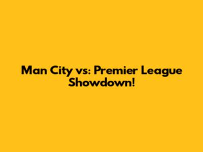Man City vs: Premier League Showdown!