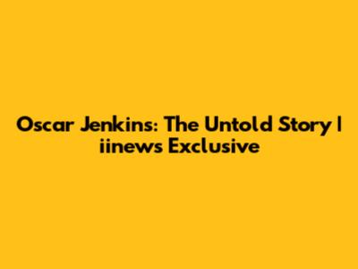 Oscar Jenkins: The Untold Story | iinews Exclusive