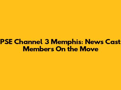 PSE Channel 3 Memphis: News Cast Members On the Move