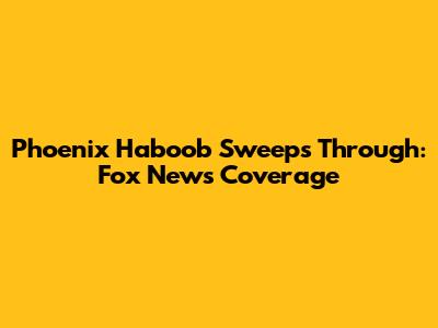 Phoenix Haboob Sweeps Through: Fox News Coverage