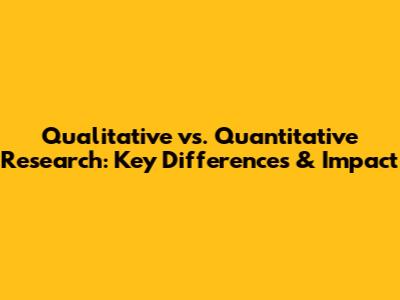 Qualitative vs. Quantitative Research: Key Differences & Impact