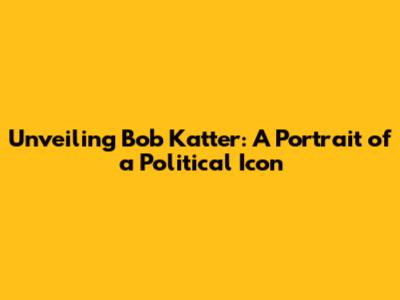 Unveiling Bob Katter: A Portrait of a Political Icon