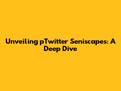 Unveiling pTwitter Seniscapes: A Deep Dive