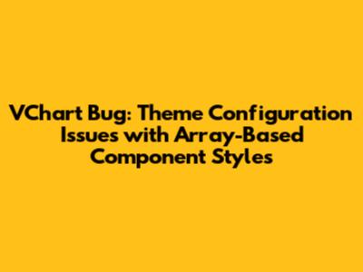 VChart Bug: Theme Configuration Issues with Array-Based Component Styles
