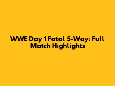WWE Day 1 Fatal 5-Way: Full Match Highlights