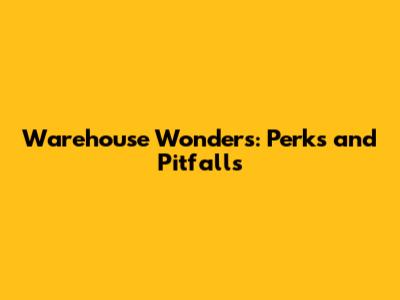 Warehouse Wonders: Perks and Pitfalls