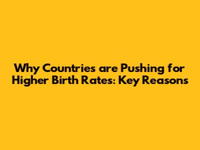 Why Countries are Pushing for Higher Birth Rates: Key Reasons