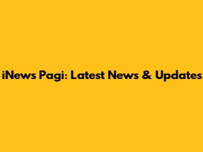 iNews Pagi: Latest News & Updates